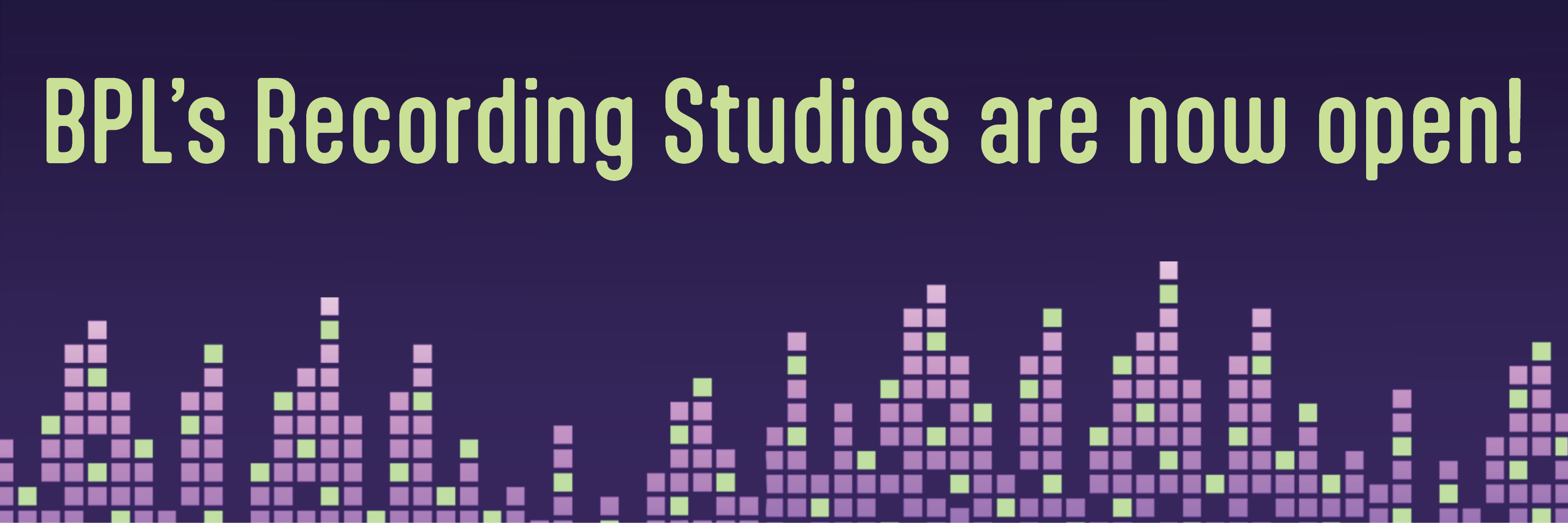 Bloomington Library's Recording Studios are open for patrons to reserve!