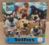 Image of a puzzle cover titled "Dog Delight" showing several breeds of dogs all smiling.