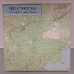 Image of a puzzle cover showing a topographical map of Yellowstone National Park.